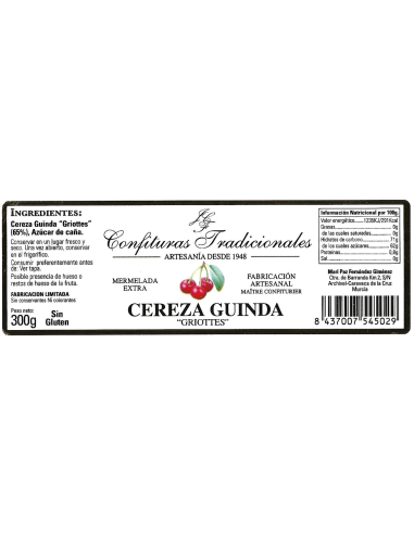 "GRIOTTE" SOUR CHERRY EXTRA JAM