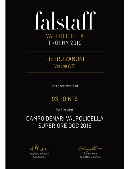 Valpolicella D.O.C. Superiore “Campo Denari” 2018